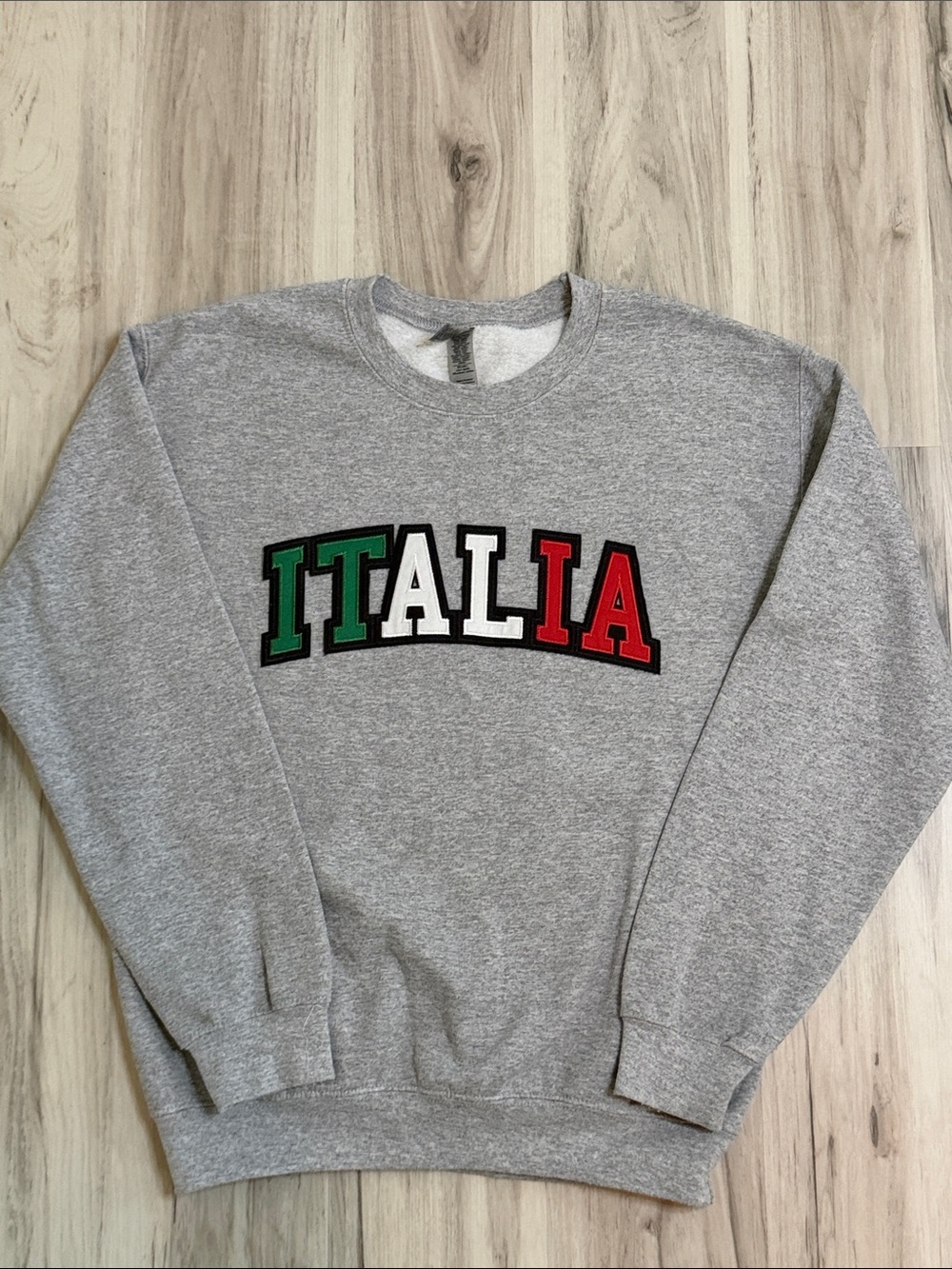 Women’s Grey 'Italia' Crewneck Sweatshirt Sz S
